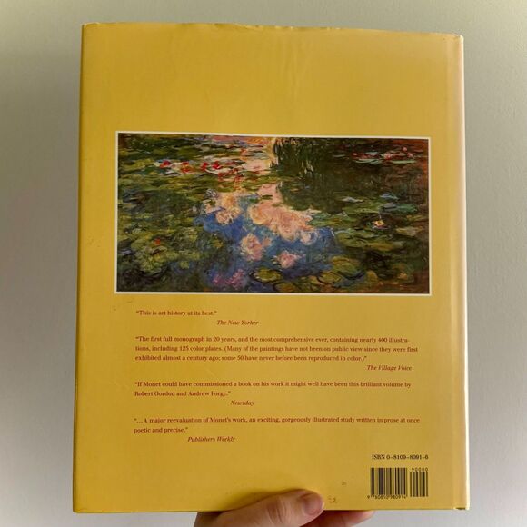 Vintage 1980s Hardcover Coffee Table Book Monet Art Design Book - Picture 6 of 16